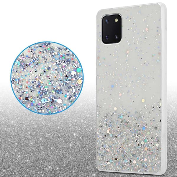 Samsung Galaxy A81 / NOTE 10 LITE / M60s Skal Fodral Case Cover av flexibelt TPU-silikon med glittrande glitter