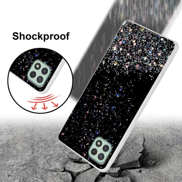 Deksel til Samsung Galaxy A22 5G med glitrende glitter