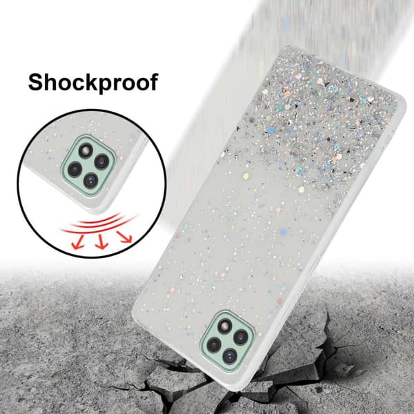 Deksel til Samsung Galaxy A22 5G med glitrende glitter