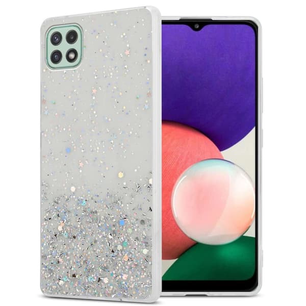 Deksel til Samsung Galaxy A22 5G med glitrende glitter