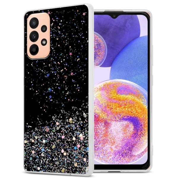 Deksel til Samsung Galaxy A23 4G / 5G med glitrende glitter Svart