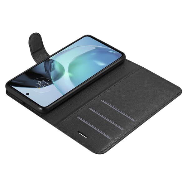 Deksel til Motorola MOTO G72 Lommebokdeksel med magnetisk lukking, stativfunksjon og kortlomme