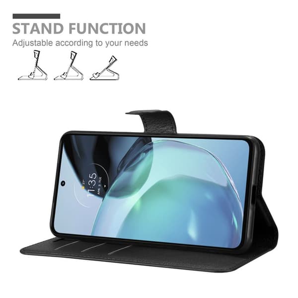 Deksel til Motorola MOTO G72 Lommebokdeksel med magnetisk lukking, stativfunksjon og kortlomme