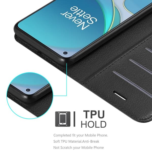 Deksel til OnePlus 8T Lommebokdeksel med magnetisk lukking, stativfunksjon og kortlomme