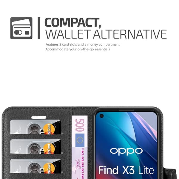 Oppo FIND X3 LITE Pungetui Cover Case (Sort)