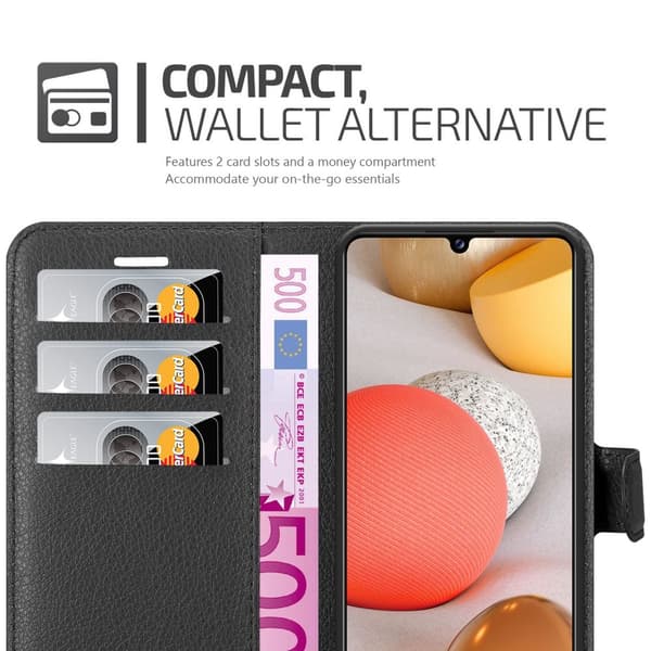 Samsung Galaxy A42 4G Pungetui Cover Case (Sort)