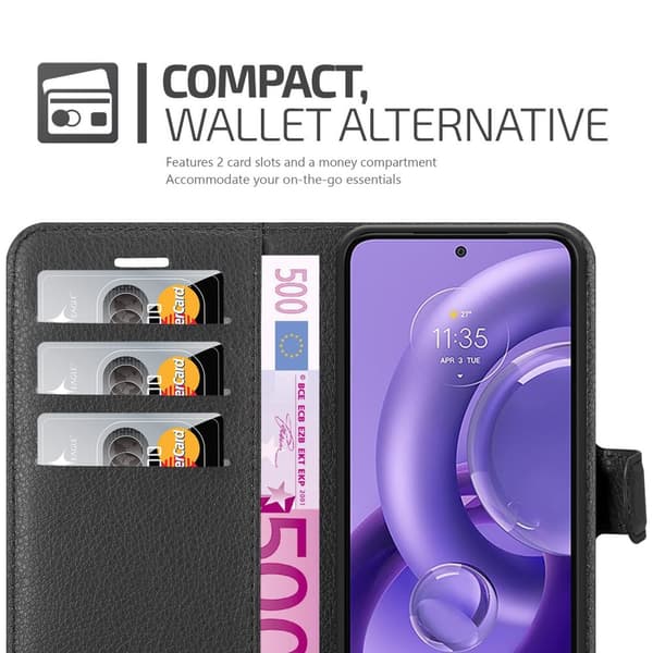 Motorola EDGE 30 NEO Plånboksfodral Fodral Skal Case med magnetisk stängning, ståfunktion och kortplats