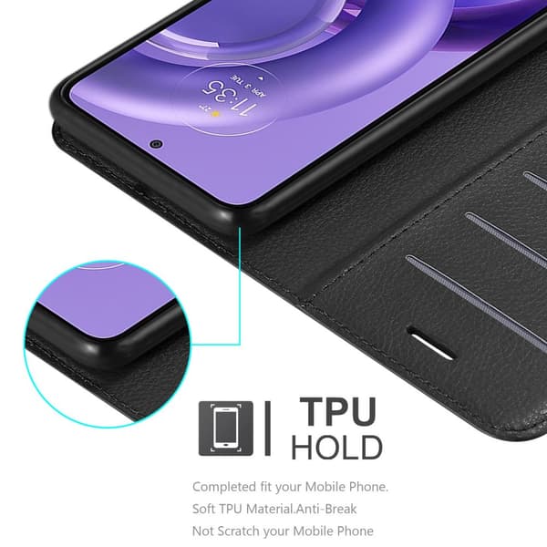 Motorola EDGE 30 NEO Plånboksfodral Fodral Skal Case med magnetisk stängning, ståfunktion och kortplats