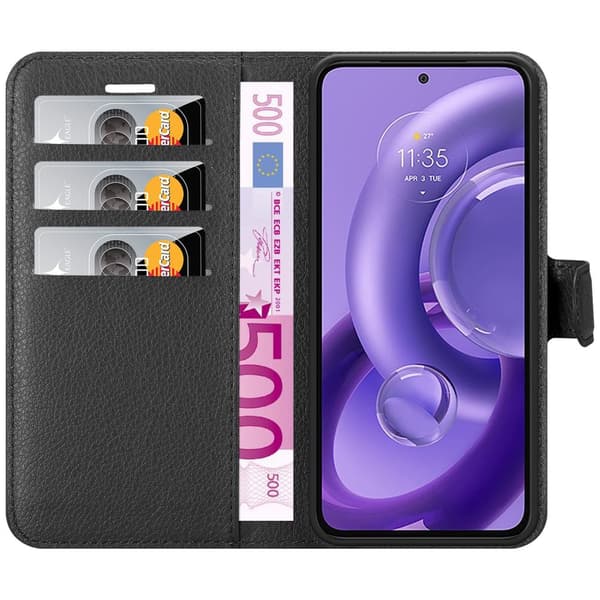 Motorola EDGE 30 NEO Plånboksfodral Fodral Skal Case med magnetisk stängning, ståfunktion och kortplats
