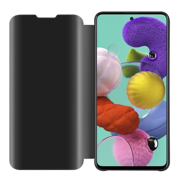 Etui for Samsung Galaxy A51 5G Deksel Clear View Mirror Beskyttelsesetui med stativfunksjon 360 graders beskyttelse