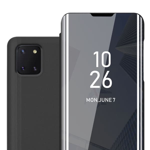 Samsung Galaxy A81 / NOTE 10 LITE / M60s Skal Plånboksfodral Clear View Mirror Skyddsomslag med standfunktion 360 graders skydd