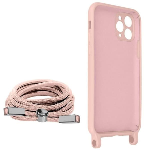 iPhone 11 Pro Max-fodral - AVIZAR - Semi-rigid - Justerbar nylonrem 80 cm - Rosa - Unisex