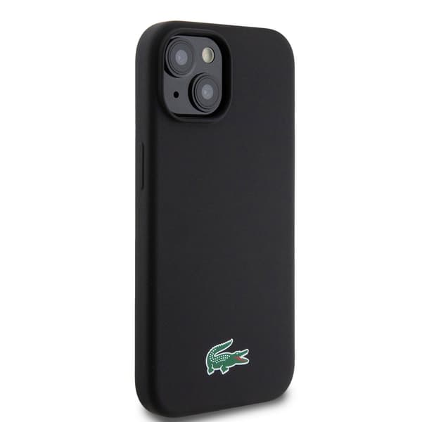 Lacoste iPhone 15 Plus Cover Croc Logo MagSafe Sort