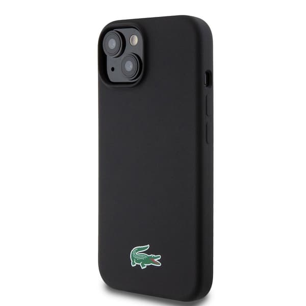 Lacoste iPhone 15 Plus Cover Croc Logo MagSafe Sort