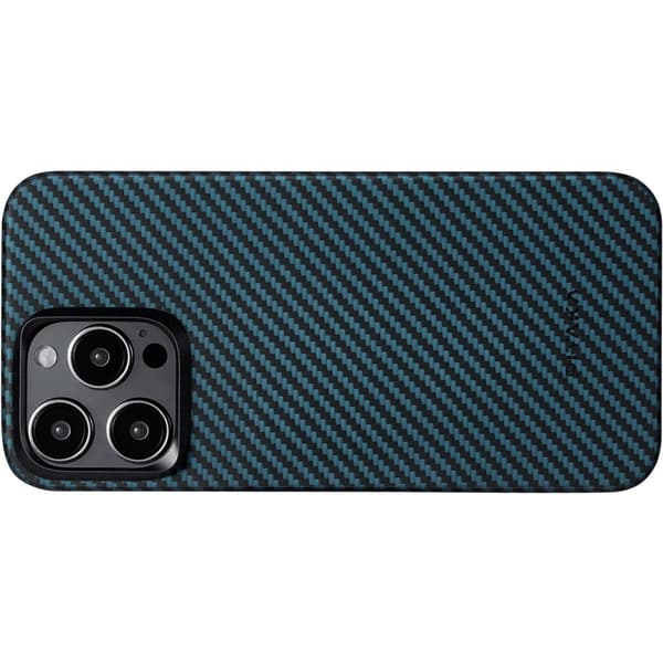 Pitaka iPhone 15 Pro Max Cover MagEZ Case 4 Black/Blue Twill