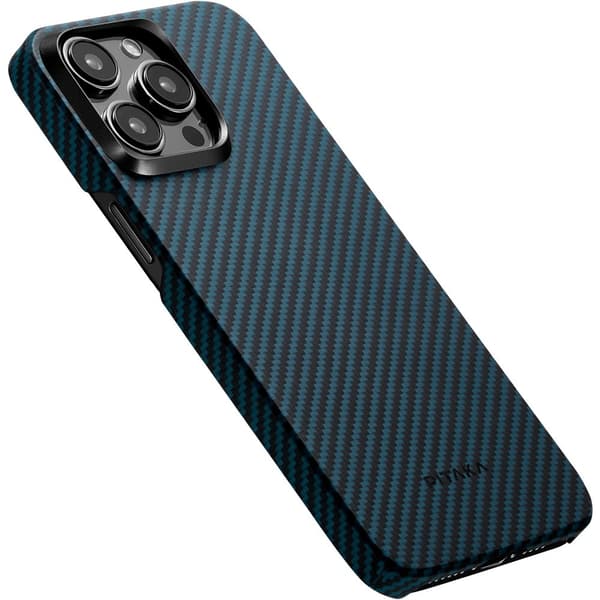 Pitaka iPhone 15 Pro Max Cover MagEZ Case 4 Black/Blue Twill