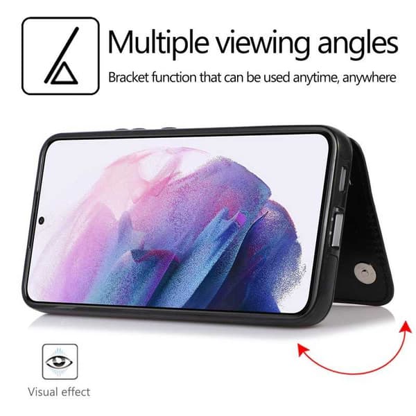 Samsung S23 FE stødsikker dækselkortholder 3-POCKET Flippr