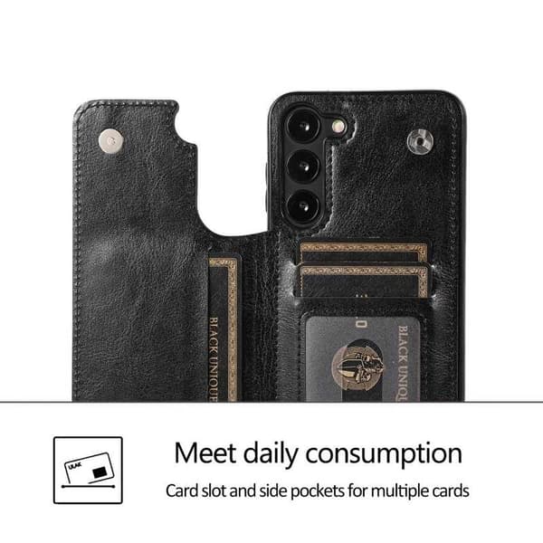 Samsung S23 FE stødsikker dækselkortholder 3-POCKET Flippr