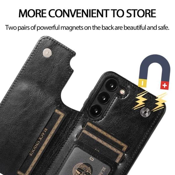 Samsung S23 FE stødsikker dækselkortholder 3-POCKET Flippr