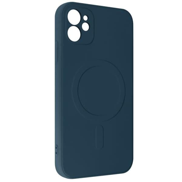 Magsafe iPhone 12 Mini Silikonfodral Interiör Soft-touch Mag Cover midnattsblå