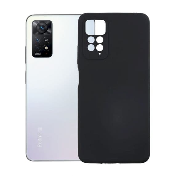 Xiaomi Redmi Note 11 Silikonskal med Kameraskydd – Svart