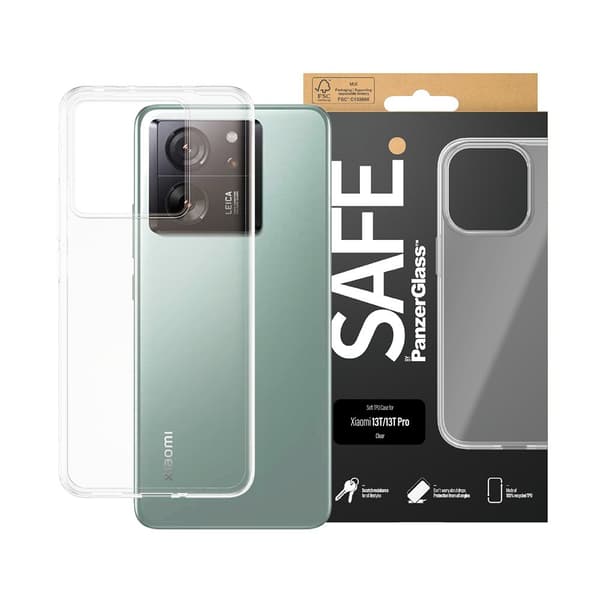 SAFE. by PanzerGlass Xiaomi 13T/13T Pro Cover Soft TPU Case Transparent