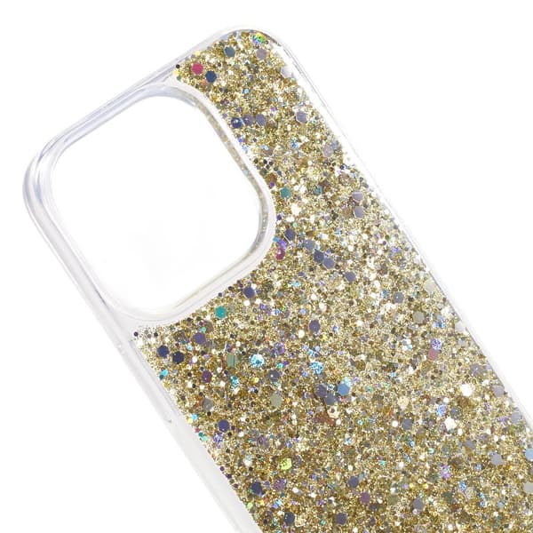 Nordic Covers iPhone 15 Pro Kuori Sparkle Series Citrine Gold