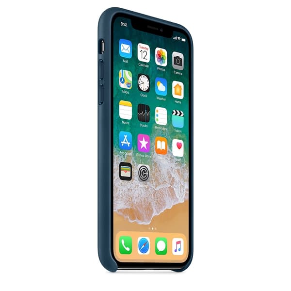Apple Läderskal Till iPhone X KosmosBlå