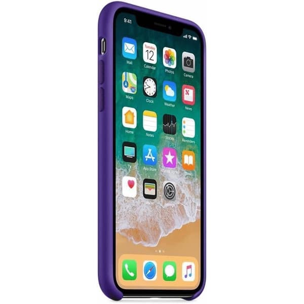 Official Apple iPhone X Silicone Case/Cover - Ultra Violet (Purple)