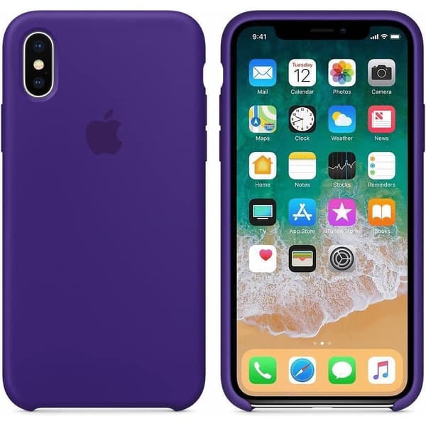 Official Apple iPhone X Silicone Case/Cover - Ultra Violet (Purple)