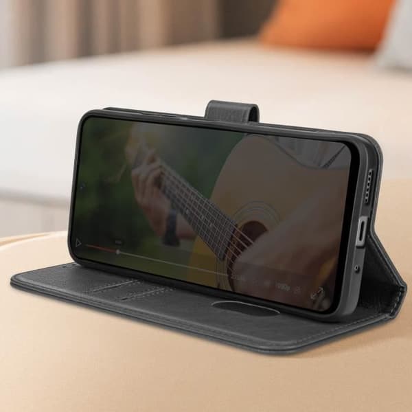 Fodral till Xiaomi Redmi 12 - AVIZAR - Chesterfield - Stativfunktion - Svart