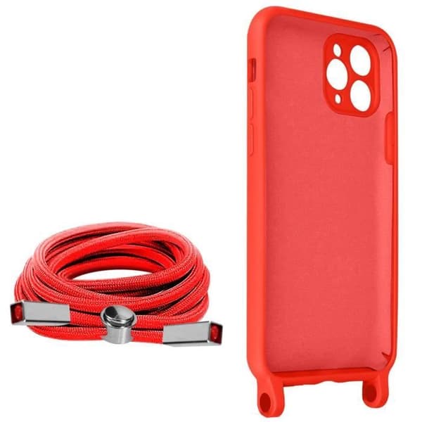Coque - AVIZAR - iPhone 11 Pro - Semi-rigide - Röd - Rem 80cm