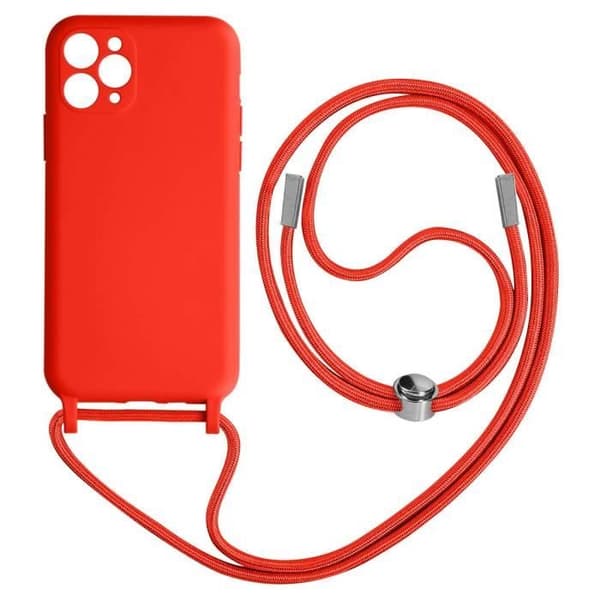 Coque - AVIZAR - iPhone 11 Pro - Semi-rigide - Röd - Rem 80cm