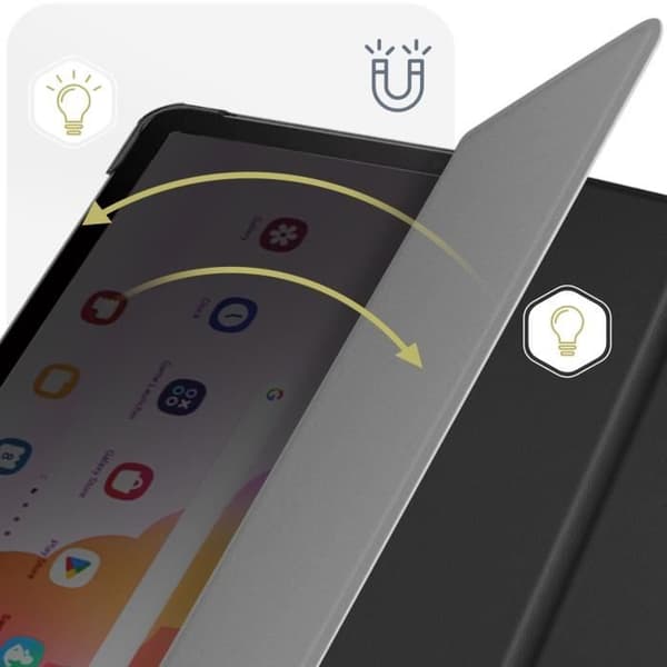 Hölster - Samsung - Galaxy Tab S9 Ultra - Smart Cover - Ekologisk läder - Svart