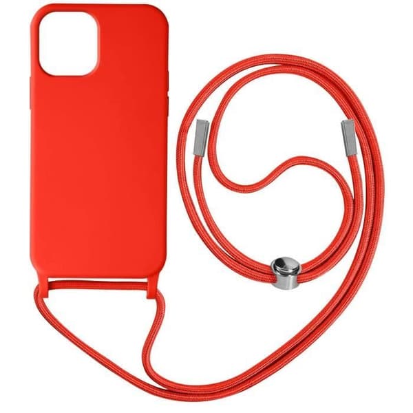 Smartphone-fodral - AVIZAR - iPhone 12 Pro Max - Semi-stivt - Nylonrem - Röd