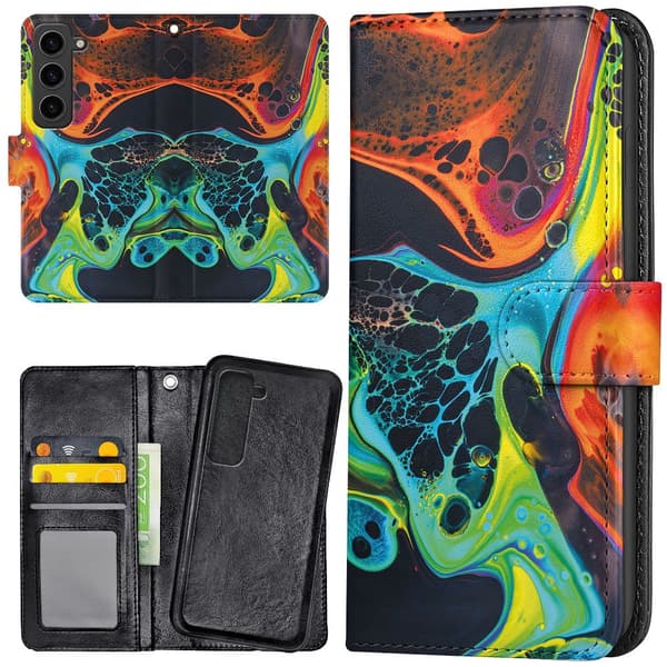 Samsung Galaxy S23 Plus - Lommebok Deksel Marmor