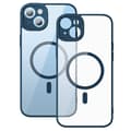 Miniatyrbillede 4 af 7: Baseus Frame Transparent Magnetic Case and Tempered Glass set for iPhone 14 Plus (blue)