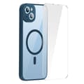 Miniatyrbillede 5 af 7: Baseus Frame Transparent Magnetic Case and Tempered Glass set for iPhone 14 Plus (blue)