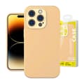 Miniatyrbilde 7 av 7: Baseus Liquid Silica Gel Case for iPhone 14 Pro Max (Sunglow)+ tempered glass + cleaning kit