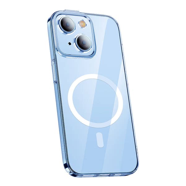 HUSA SMARTPHONE Baseus Crystal Series Magnetic Case, pentru Iphone 14 Plus, contine 1 x folie sticla display, material silicon, transparent "ARJC01000
