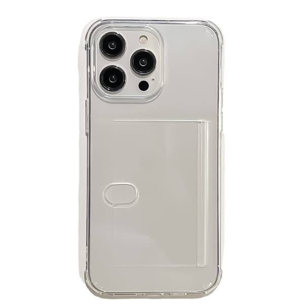 Gjennomsiktig sporkort lommebok telefonveske for iPhone iPhone 15