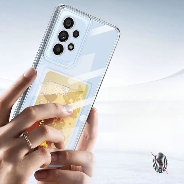 INF Transparent skyddande telefonfodral med korthållare för Samsung Samsung Galaxy S24 Plus