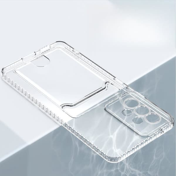 INF Transparent skyddande telefonfodral med korthållare för Samsung Samsung Galaxy S24 Plus