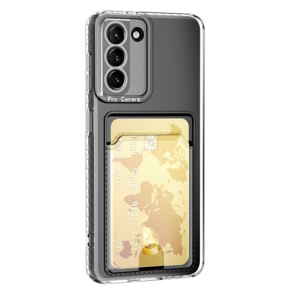 INF Transparent skyddande telefonfodral med korthållare för Samsung Samsung Galaxy S24 Plus