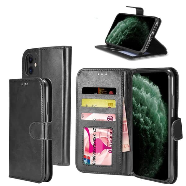 iPhone 12 Pro Max Plånboksfodral Skal- 3 Kortfack - 6 olika färger