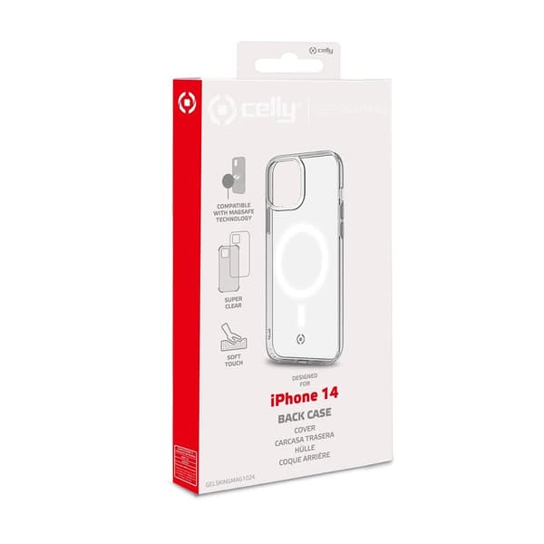 Celly iPhone 14 Kuori GELSKINMAG MagSafe Läpinäkyvä