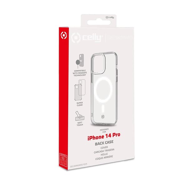 Celly iPhone 14 Pro Max Skal GELSKINMAG MagSafe Transparent