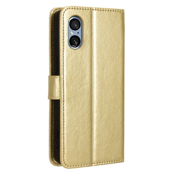 SKALO Sony Xperia 5 V Lompakkokotelo PU-nahkaa - Kulta