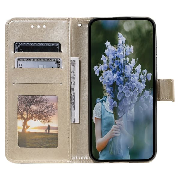 SKALO Sony Xperia 5 V Mandala lompakkokotelo - Kulta