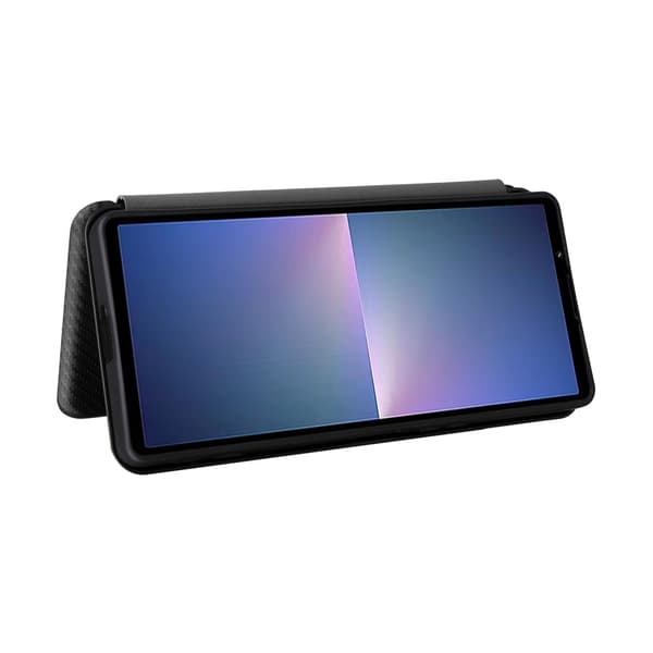 SKALO Sony Xperia 5 V Carbon Fiber Pungetui - Sort